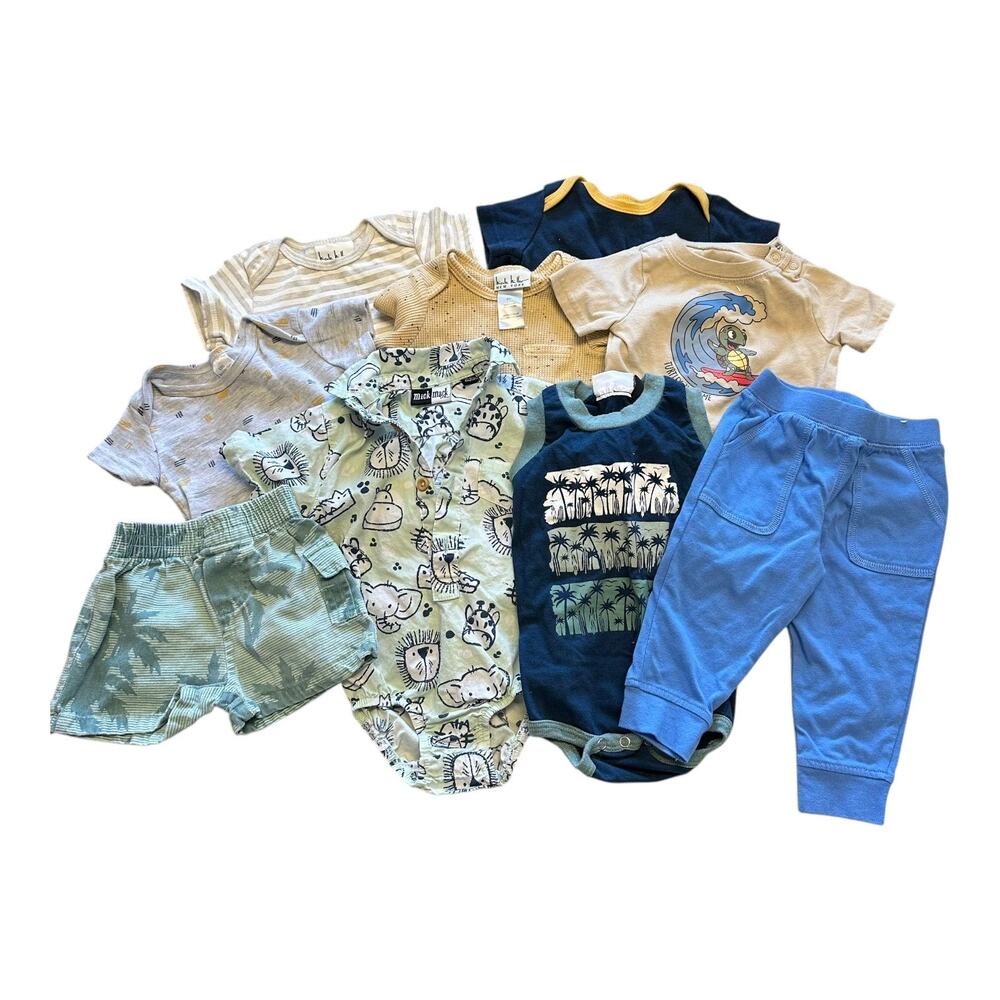 6-9 Month Baby Onesies and Bottoms Bundle
